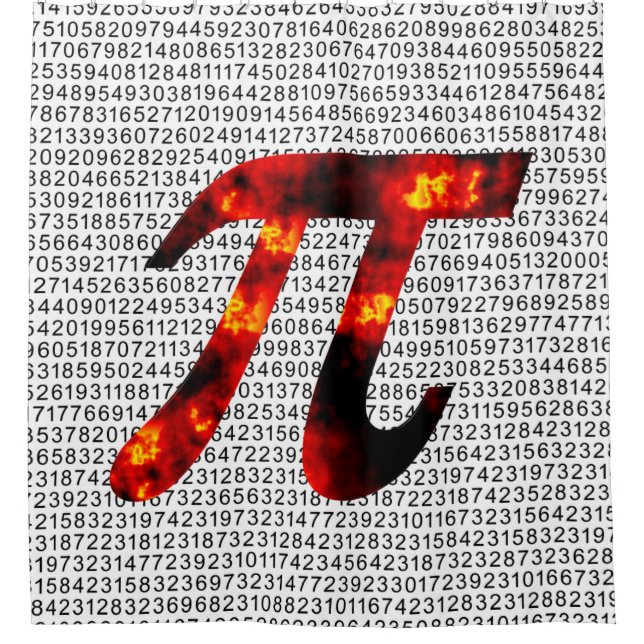 Hot Pi Shower Curtain (Front)