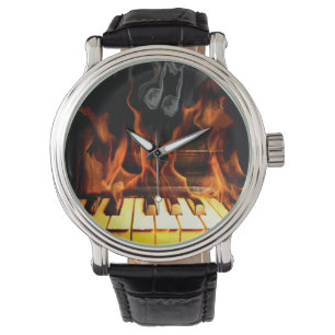 Hot Piano with Music Note Watch