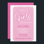 Hot pink 18th birthday invitations Girl Modern<br><div class="desc">Hot pink 18th birthday invitations Fun Modern</div>