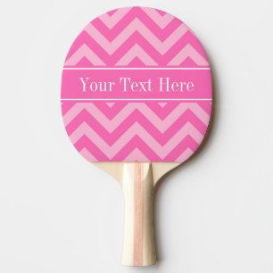 Hot Pink #2 Cotton Candy LG Chevron Name Monogram Ping Pong Paddle