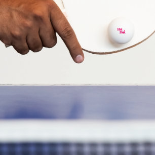 Hot Pink 3 star white ping pong ball