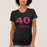 Hot Pink 40 and Fabulous 40th Birthday Gift T-Shirt<br><div class="desc">Celebrate turning 40 in style with this elegant 40th birthday design. 40 and fabulous in hot pink. Matching products such as party supplies and 40th birthday invitations are available in our shop. If you need any help please contact us through our store. We're happy to help you make your 40th...</div>