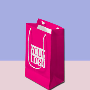 Hot Pink - add bold logo Small Gift Bag