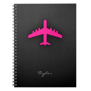 Hot Pink Aeroplane Notebook