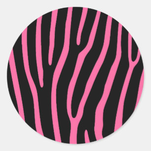 Hot Pink and Black Animal Sticker