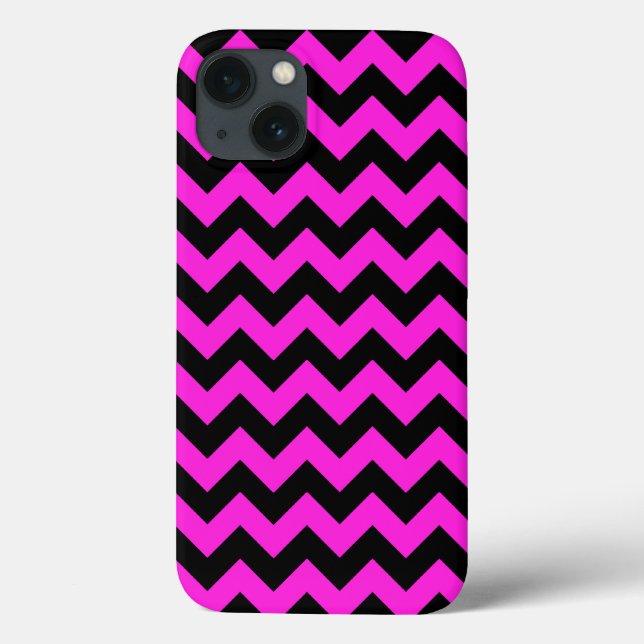 Hot Pink and Black Case-Mate iPhone Case (Back)