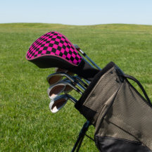 Hot Pink and Black Chequered Print