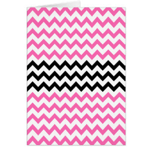 Hot Pink and Black Chevron by Shirley Taylor