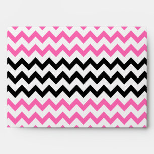 Hot Pink And Black Chevron by Shirley Taylor Envelopes
