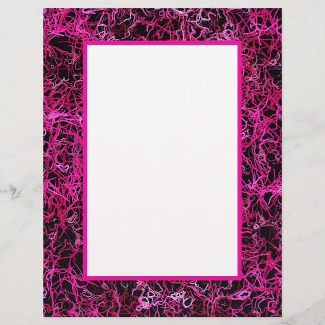 Hot Pink and Black Custom Letterhead (Front)