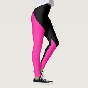 Hot Pink and Black Leggings