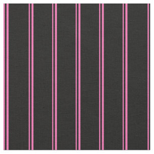 Hot Pink and Black Lines Fabric