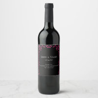 Hot Pink and Black Swirl Gothic Wedding