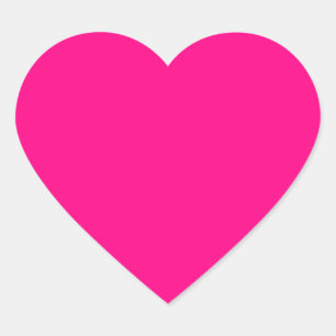Hot Pink and Customisable Heart Sticker
