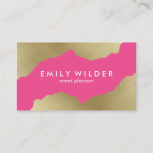 Hot Pink and Gold Dipped   Business Card