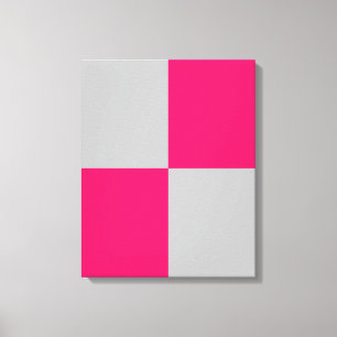 Hot Pink and Grey Colour Blocks Canvas Print