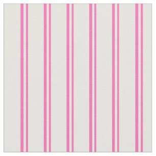 Hot Pink and Mint Cream Stripes/Lines Pattern Fabric