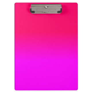Hot Pink and Neon Pink Ombre Shade Colour Fade Clipboard