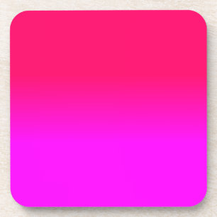 Hot Pink and Neon Pink Ombre Shade Colour Fade Coaster