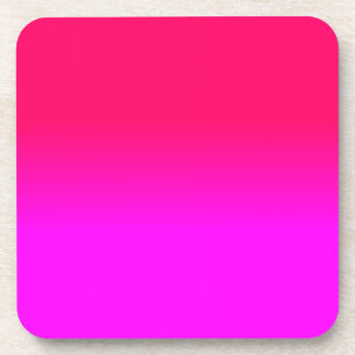 Hot Pink and Neon Pink Ombre Shade Colour Fade Coaster