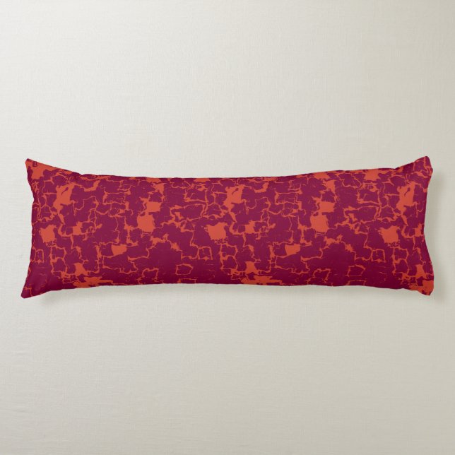 Hot Pink and Orange Abstract Body Cushion (Front)