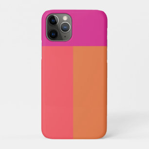 Hot Pink And Orange Colour Blocks iPhone 11 Pro Case