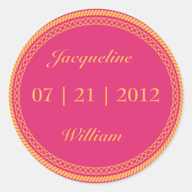 Hot Pink and Orange Fluorescent / Neon Labels (Front)