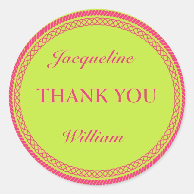 Hot Pink and Orange Fluorescent / Neon Labels (Front)