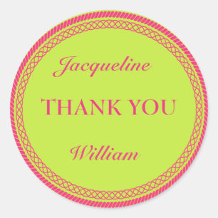 Hot Pink and Orange Fluorescent / Neon Labels