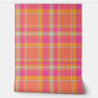 Hot Pink and Orange Plaid 