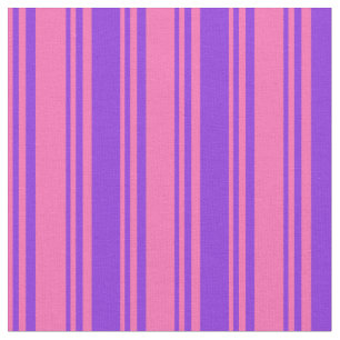 Hot Pink and Purple Pattern of Stripes Fabric