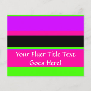 Hot Pink and Purple Tonal Stripes Modern Design Flyer
