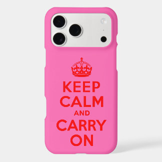 Hot Pink and Red Keep Calm and Carry On