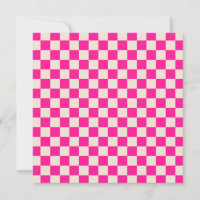 Hot pink and tan checkerboard pattern