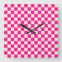 Hot pink and tan chequerboard pattern