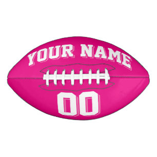 HOT PINK AND WHITE Custom Football