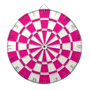 Hot Pink And White Dartboard