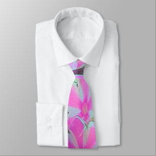 Hot Pink and White Peppermint Twist Garden Phlox Tie