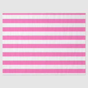 Hot Pink and White Stripes Tissue Paper