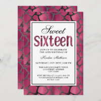 Hot Pink Animal Print Sweet Sixteen Birthday Party