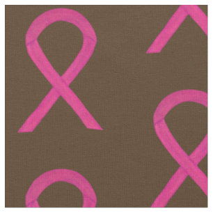 Hot Pink Awareness Ribbon Custom Fabric Material