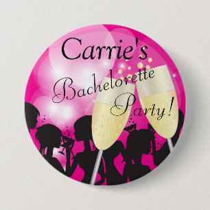 Hot Pink - Bachelorette Diva Girls Night Out 7.5 Cm Round Badge