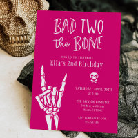 Hot Pink Bad Two The Bone 2nd Birthday Party