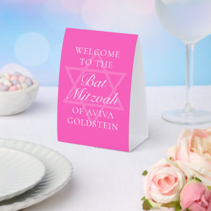 Hot Pink Bat Mitzvah Party Star of David