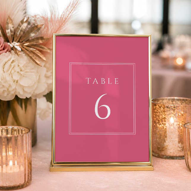Hot Pink Bat Mitzvah Table Numbers (Creator Uploaded)