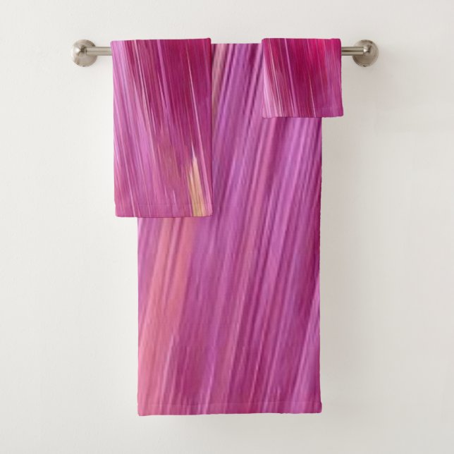 Hot Pink Bathroom Towel Sets (Insitu)