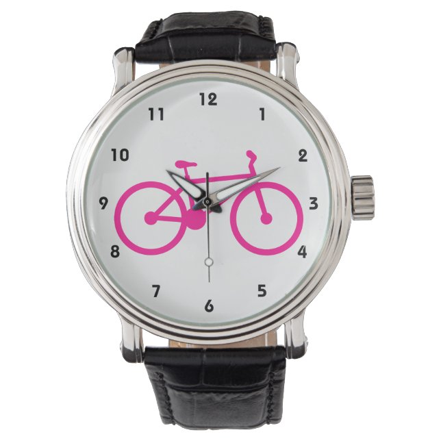 Hot Pink Bicycle; bike Watch (Front)