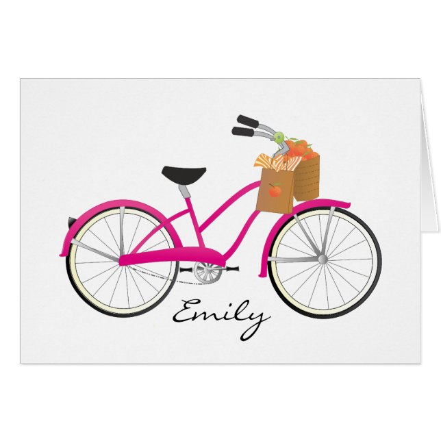 Hot PInk Bicycle with Oranges (Front Horizontal)
