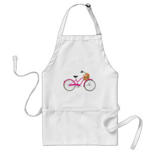 Hot PInk Bicycle with Oranges Standard Apron