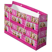 Hot Pink Birthday Girl Photo Collage Personalised